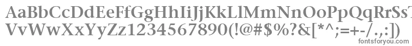 ItcStoneSerifLtSemibold-fontti – harmaat kirjasimet valkoisella taustalla