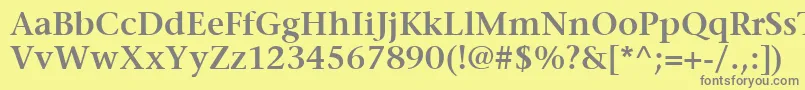 ItcStoneSerifLtSemibold Font – Gray Fonts on Yellow Background