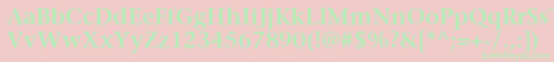 ItcStoneSerifLtSemibold-Schriftart – Grüne Schriften auf rosa Hintergrund