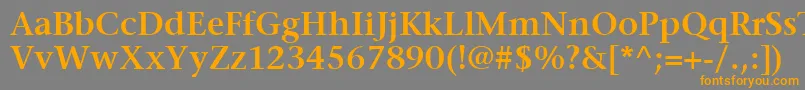 ItcStoneSerifLtSemibold Font – Orange Fonts on Gray Background