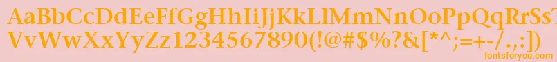 ItcStoneSerifLtSemibold Font – Orange Fonts on Pink Background