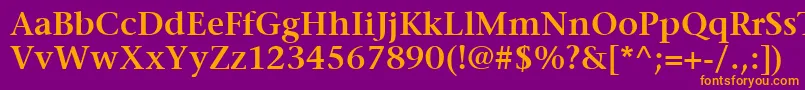 ItcStoneSerifLtSemibold Font – Orange Fonts on Purple Background