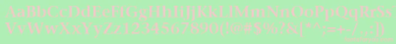 ItcStoneSerifLtSemibold Font – Pink Fonts on Green Background