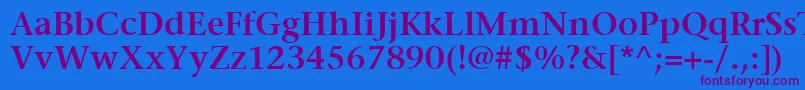 ItcStoneSerifLtSemibold Font – Purple Fonts on Blue Background