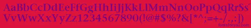ItcStoneSerifLtSemibold Font – Purple Fonts on Red Background