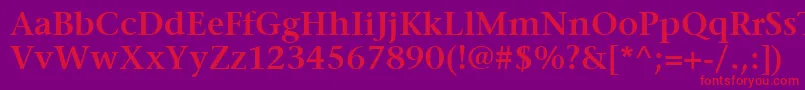 ItcStoneSerifLtSemibold Font – Red Fonts on Purple Background