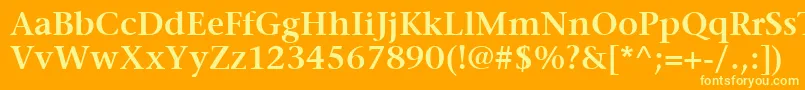 ItcStoneSerifLtSemibold Font – Yellow Fonts on Orange Background