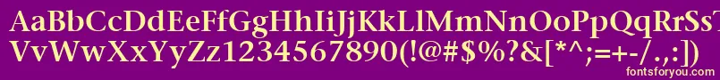 ItcStoneSerifLtSemibold Font – Yellow Fonts on Purple Background