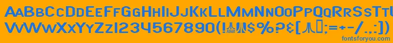 SfAtarianSystemExtended Font – Blue Fonts on Orange Background