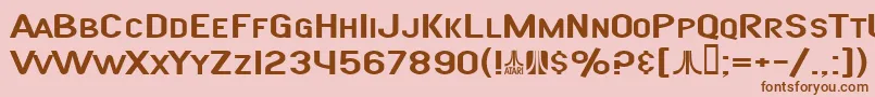 SfAtarianSystemExtended-fontti – ruskeat fontit vaaleanpunaisella taustalla