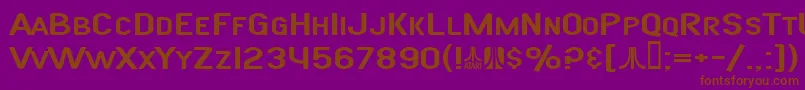 SfAtarianSystemExtended-fontti – ruskeat fontit violetilla taustalla