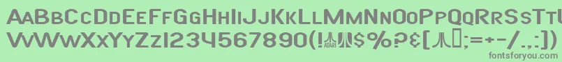 フォントSfAtarianSystemExtended – 緑の背景に灰色の文字