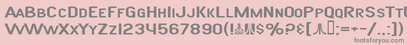 Шрифт SfAtarianSystemExtended – серые шрифты на розовом фоне