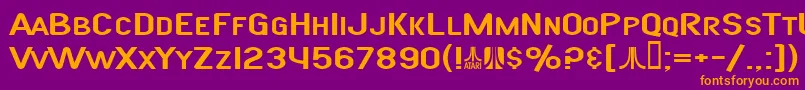 SfAtarianSystemExtended Font – Orange Fonts on Purple Background