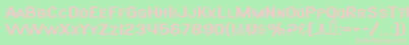 SfAtarianSystemExtended Font – Pink Fonts on Green Background