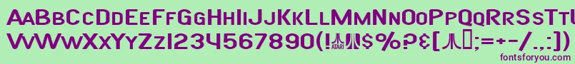 Шрифт SfAtarianSystemExtended – фиолетовые шрифты на зелёном фоне
