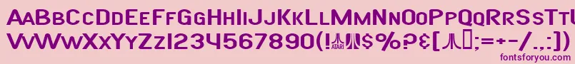 Шрифт SfAtarianSystemExtended – фиолетовые шрифты на розовом фоне