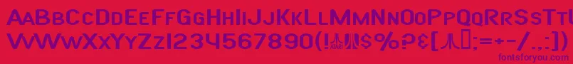 フォントSfAtarianSystemExtended – 赤い背景に紫のフォント