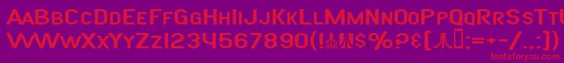 フォントSfAtarianSystemExtended – 紫の背景に赤い文字