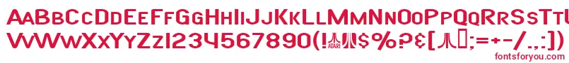 Шрифт SfAtarianSystemExtended – красные шрифты на белом фоне