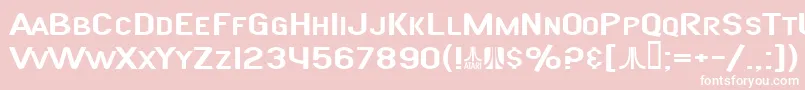 SfAtarianSystemExtended-fontti – valkoiset fontit vaaleanpunaisella taustalla