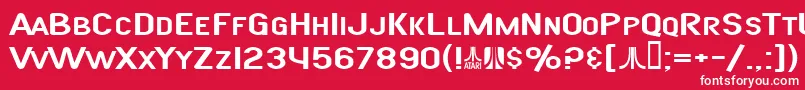 SfAtarianSystemExtended Font – White Fonts on Red Background