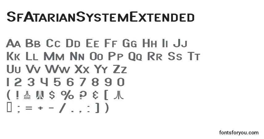 characters of sfatariansystemextended font, letter of sfatariansystemextended font, alphabet of  sfatariansystemextended font
