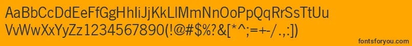 Newsgott Font – Black Fonts on Orange Background