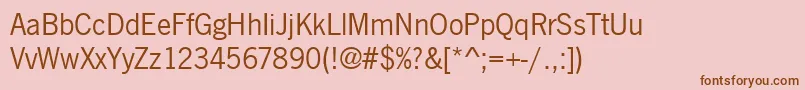 Newsgott Font – Brown Fonts on Pink Background