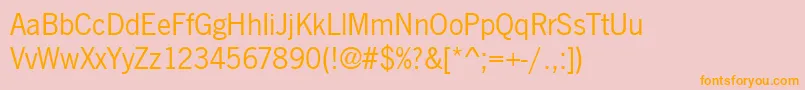 Newsgott Font – Orange Fonts on Pink Background