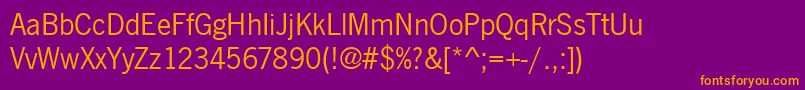 Newsgott Font – Orange Fonts on Purple Background