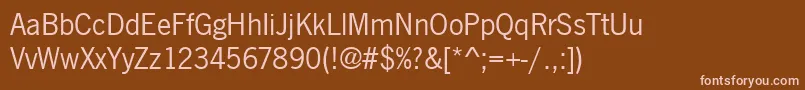Newsgott Font – Pink Fonts on Brown Background