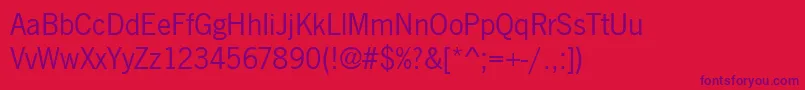 Newsgott Font – Purple Fonts on Red Background