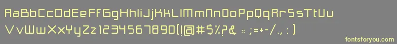 フォントCynthe – 黄色のフォント、灰色の背景