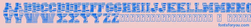 VtksUniversity-Schriftart – Blaue Schriften auf rosa Hintergrund