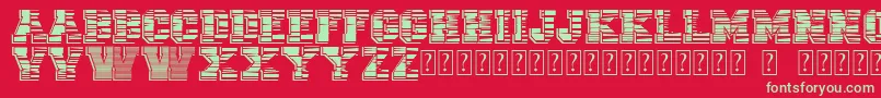 VtksUniversity Font – Green Fonts on Red Background