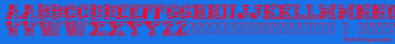 VtksUniversity Font – Red Fonts on Blue Background