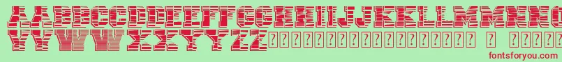 VtksUniversity Font – Red Fonts on Green Background