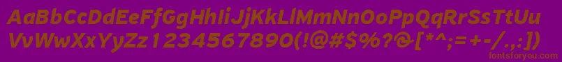 PfhighwaysansproBolditalic Font – Brown Fonts on Purple Background