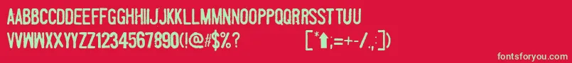 Fbs Font – Green Fonts on Red Background