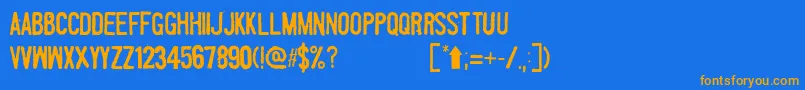 Fbs Font – Orange Fonts on Blue Background