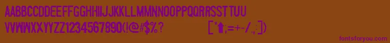 Fbs Font – Purple Fonts on Brown Background