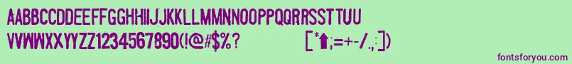 Fbs Font – Purple Fonts on Green Background
