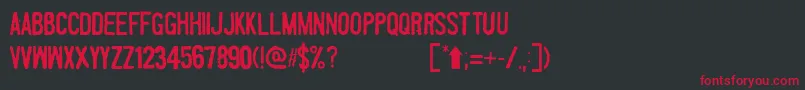 Fbs Font – Red Fonts on Black Background