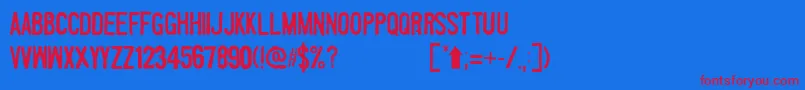 Fbs Font – Red Fonts on Blue Background