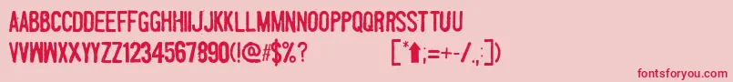 Fbs Font – Red Fonts on Pink Background