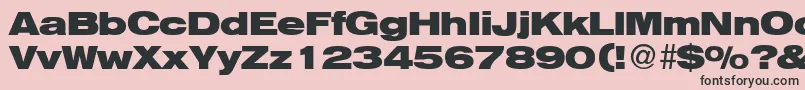 HelbaheavydbBold Font – Black Fonts on Pink Background