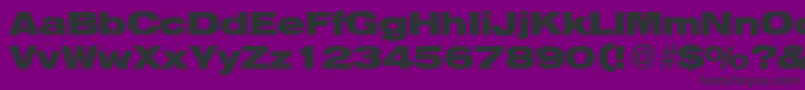 HelbaheavydbBold-fontti – mustat fontit violetilla taustalla