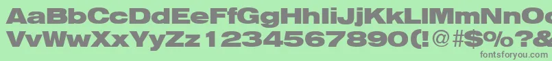 HelbaheavydbBold Font – Gray Fonts on Green Background