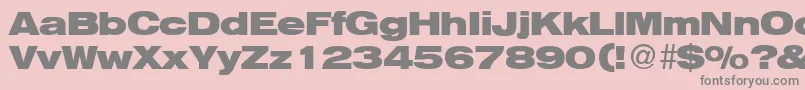 HelbaheavydbBold Font – Gray Fonts on Pink Background